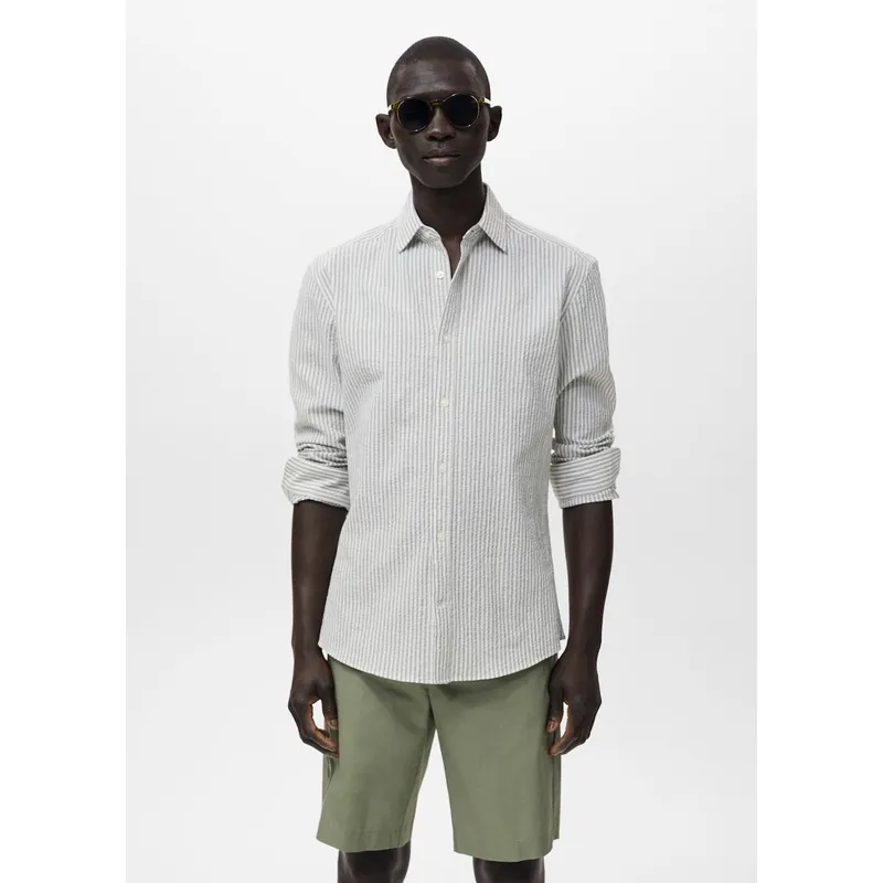 MANGO - Camisa Algodón Regular Fit Hombre Man