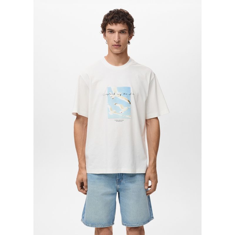 MANGO - Polo Casual Relaxed Fit 100% Algodón Hombre Man