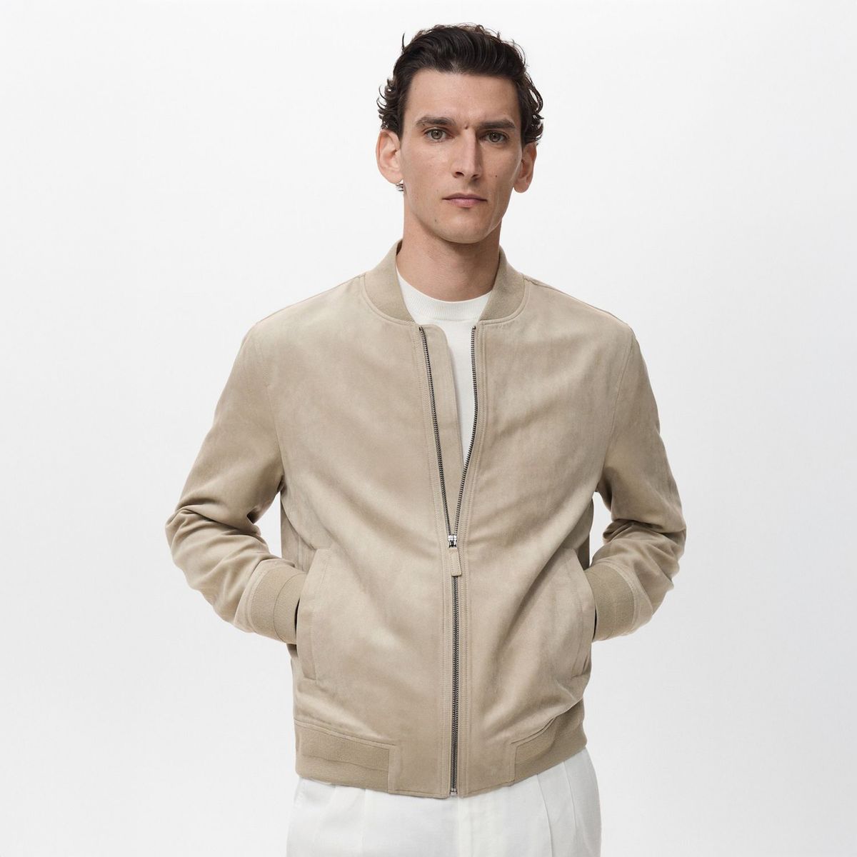 MANGO - Casaca Bomber Regular Hombre Man