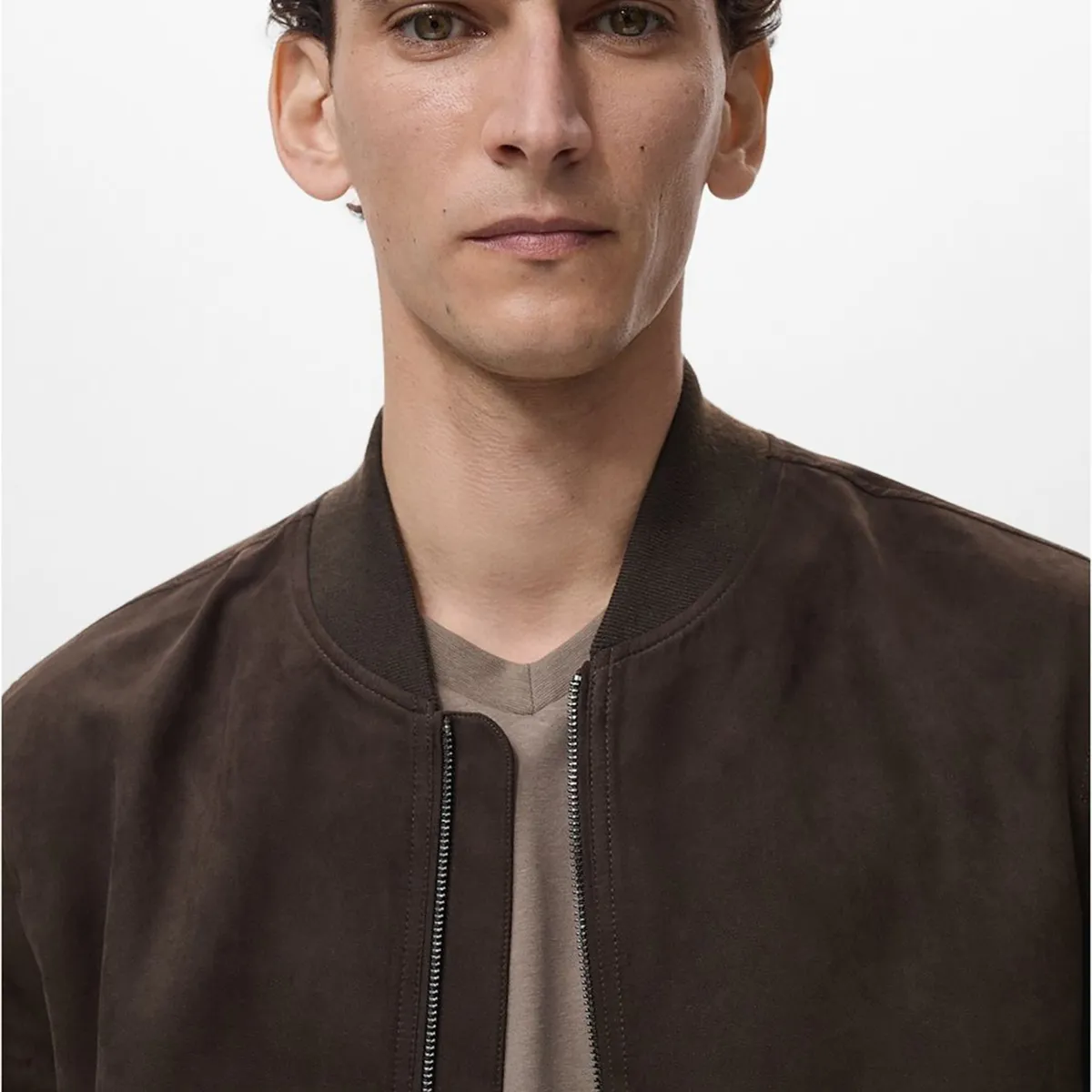 MANGO - Casaca Bomber Regular Hombre Man