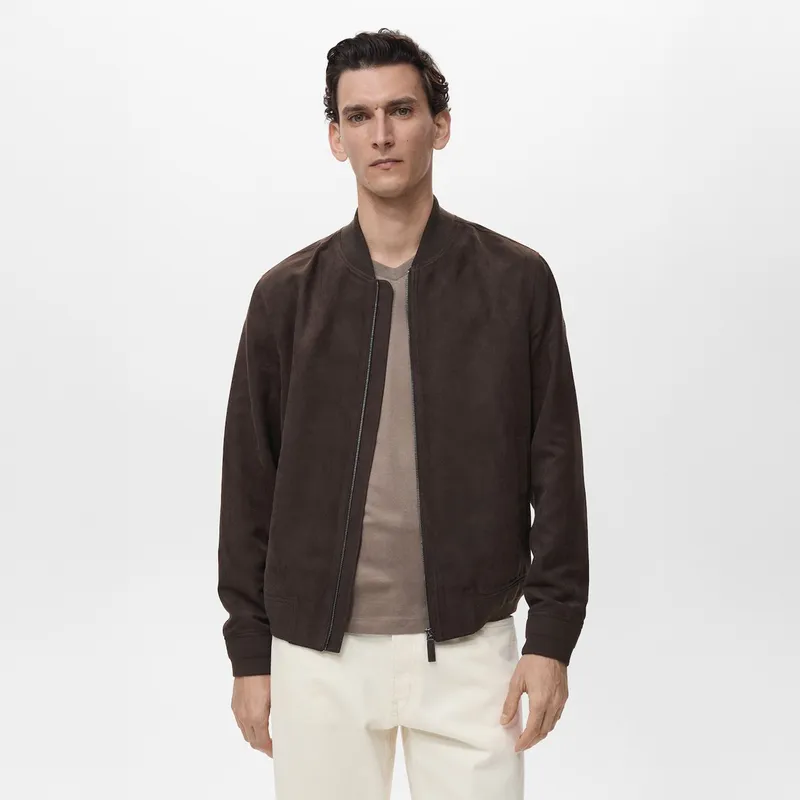 MANGO - Casaca Bomber Regular Hombre Man