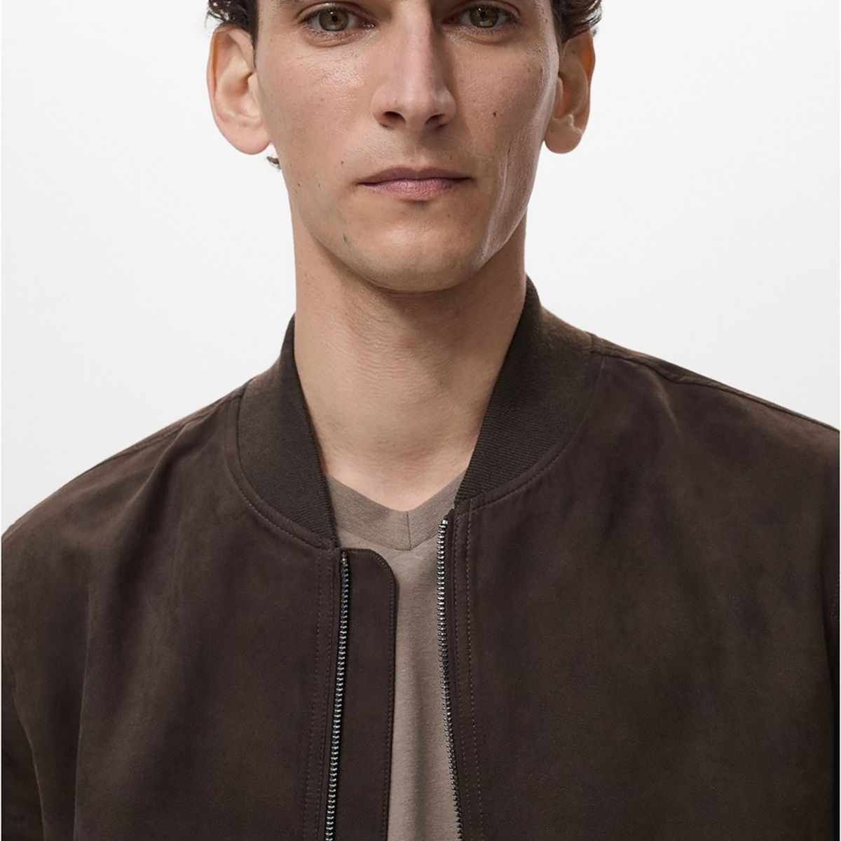 MANGO - Casaca Bomber Regular Hombre Man