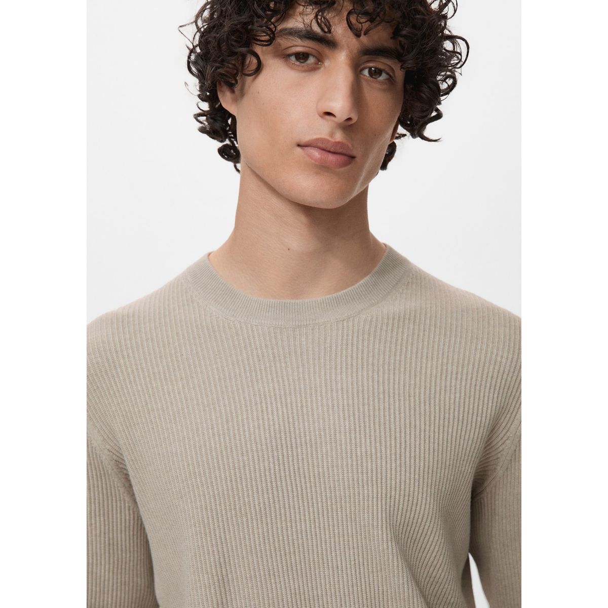 MANGO - Jersey Algodón Punto Fino Canalé