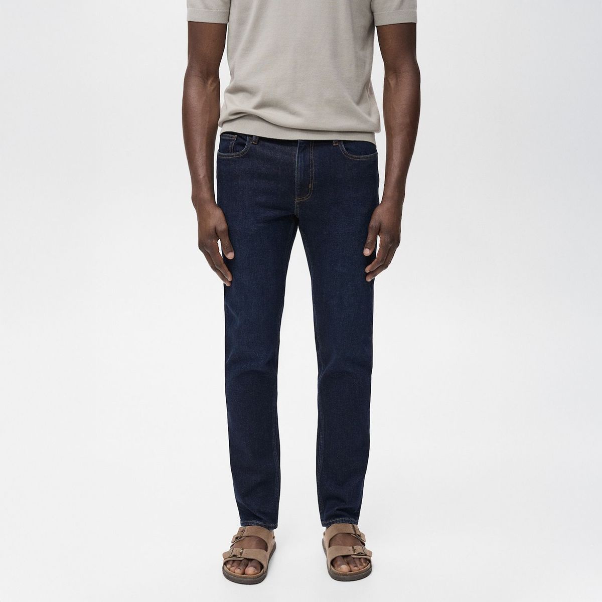 MANGO - Jeans Jan Slim Fit Lavado Oscuro