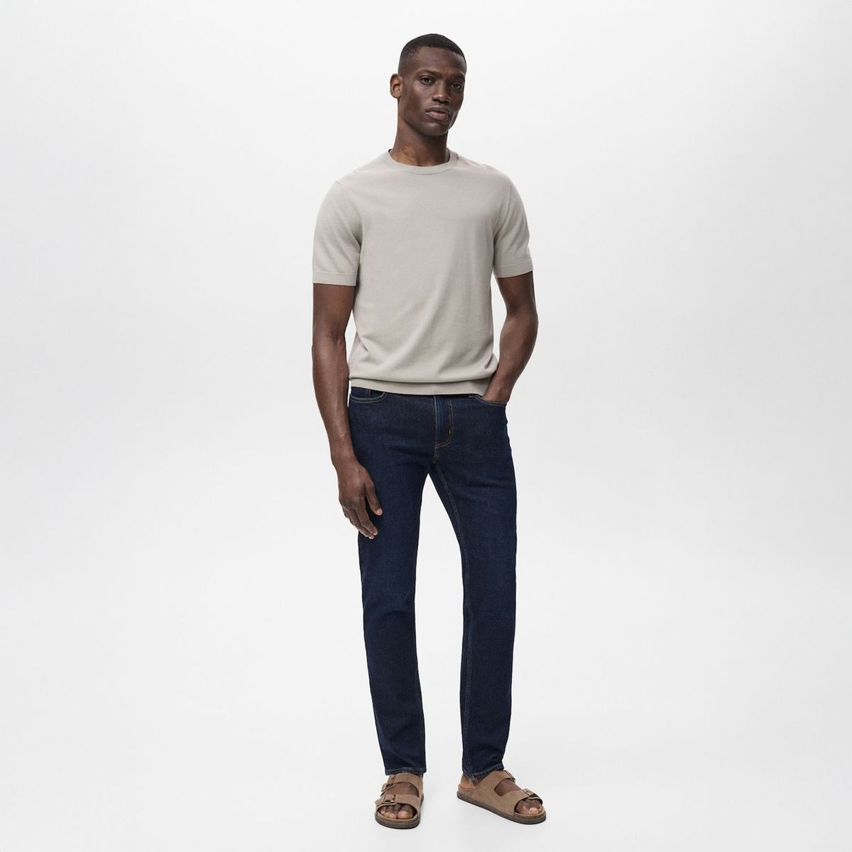 MANGO - Jeans Jan Slim Fit Lavado Oscuro.