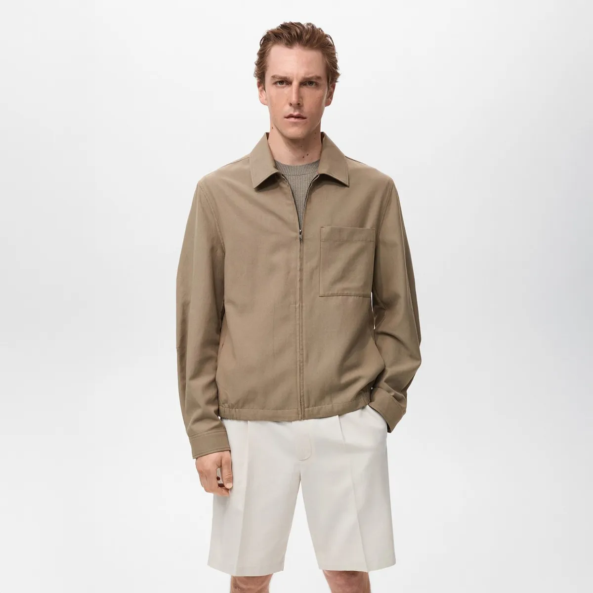 MANGO - Casaca Lyocell Bolsillo Mango Man