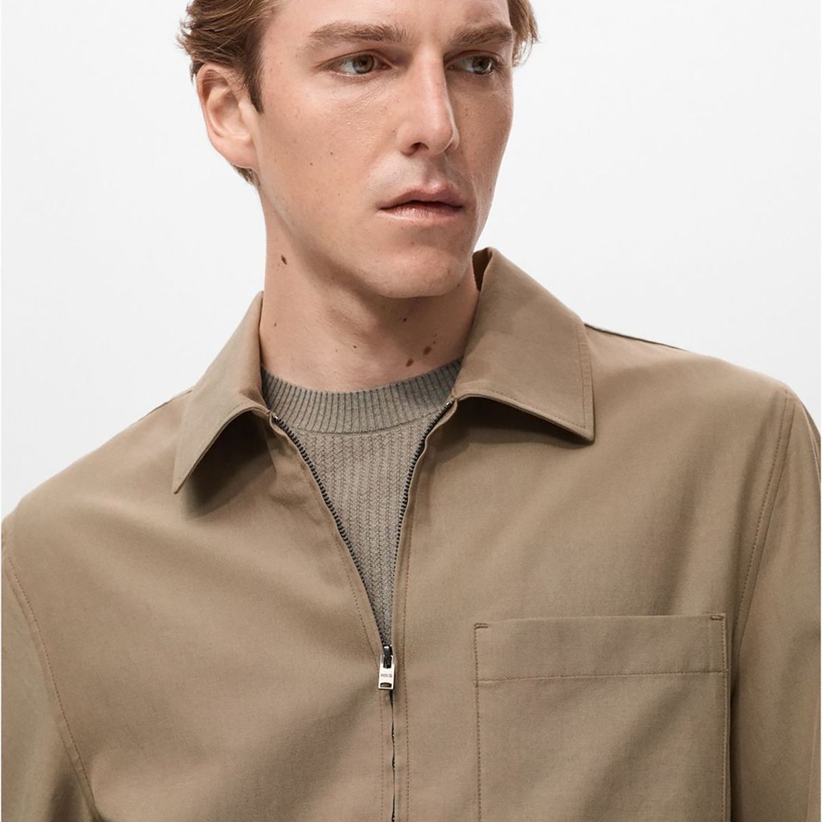 MANGO - Casaca Lyocell Bolsillo