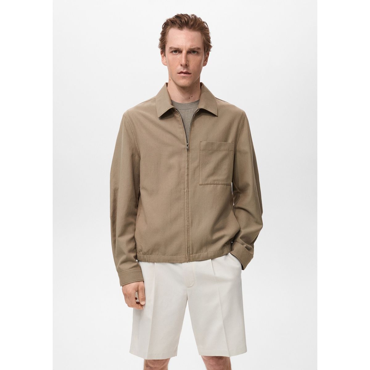 MANGO - Casaca Lyocell Bolsillo