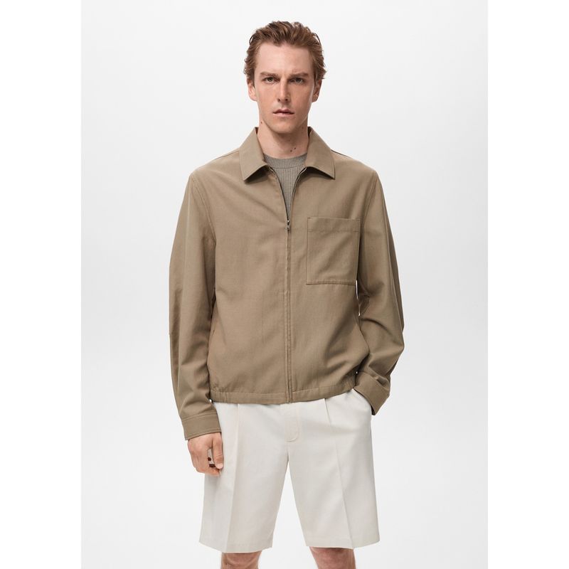 MANGO - Casaca Lyocell Bolsillo