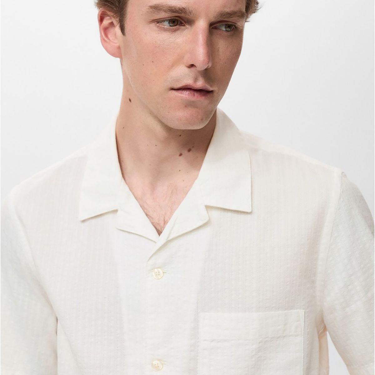 MANGO - Camisa 100% Algodón Muzza Casual Hombre Man
