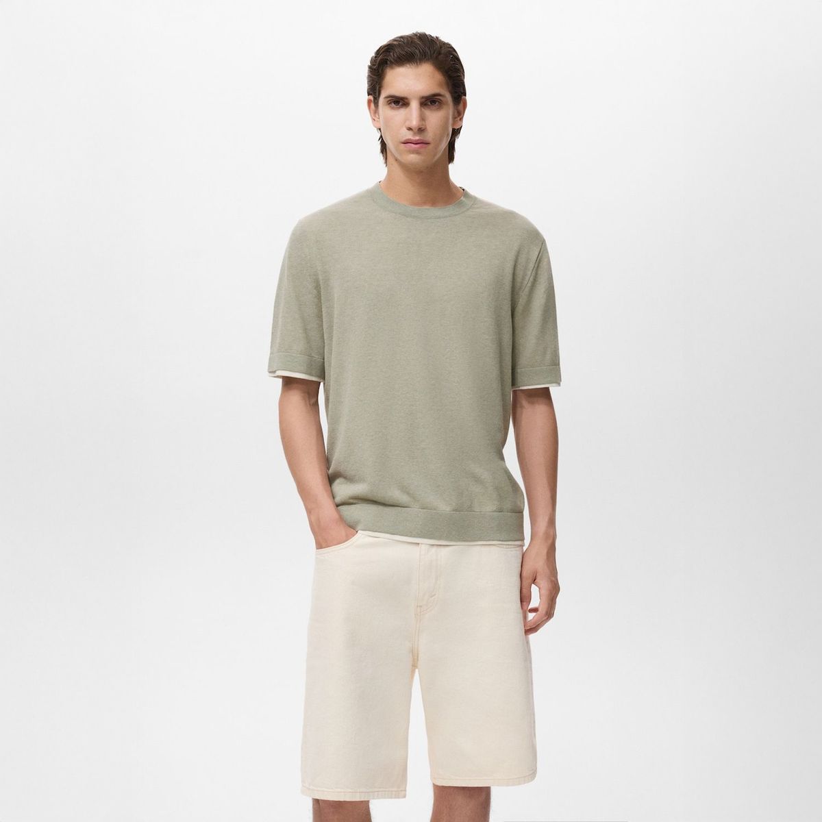 MANGO - Polo Casual Regular Algodón Hombre Man