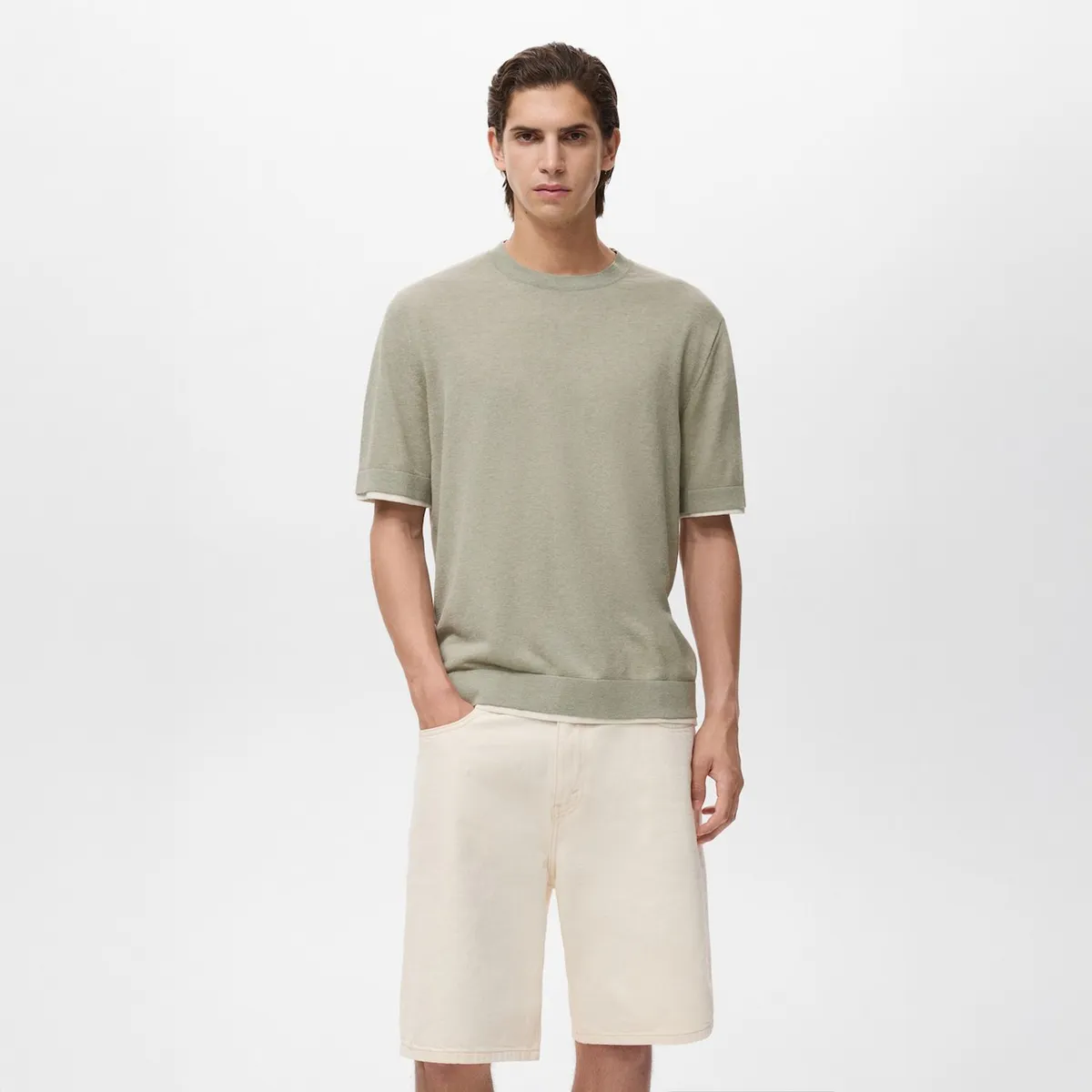 MANGO - Polo Casual Regular Algodón Hombre Man