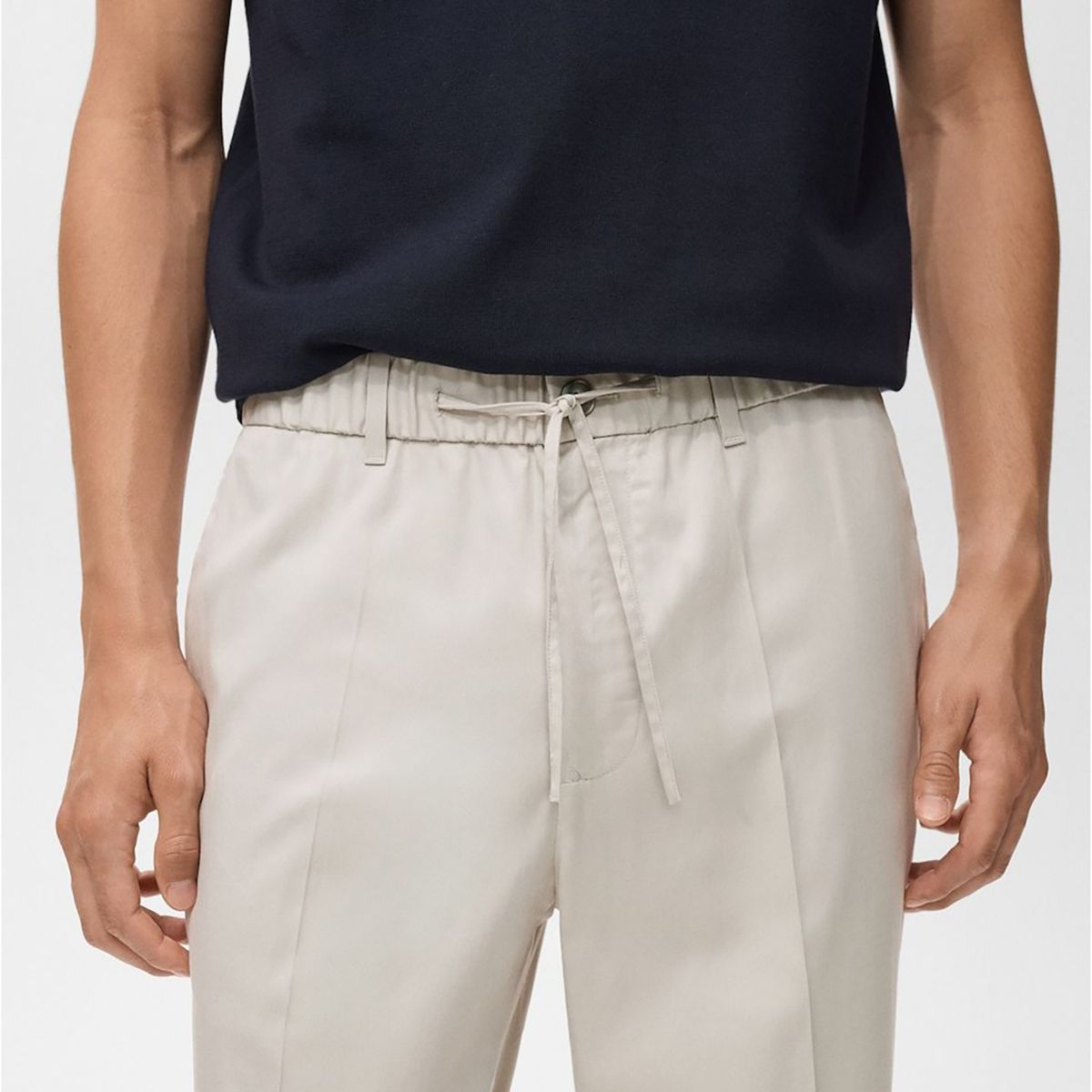 MANGO - Pantalón Jogger Algodon Lyocell