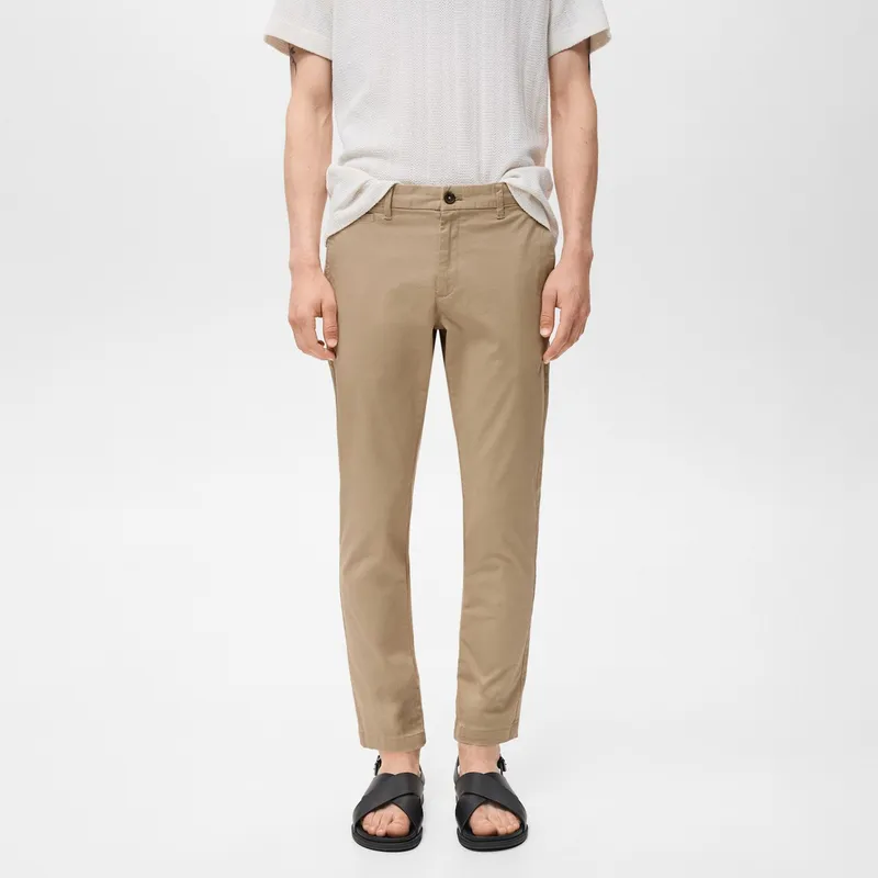 MANGO - Pantalón Prato Chino Cropped Tappered