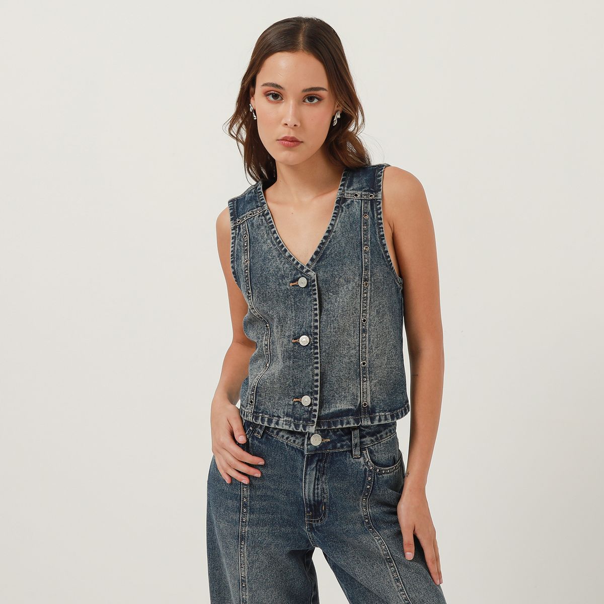 DENIMLAB - Chaleco Denim Mujer Denimlab
