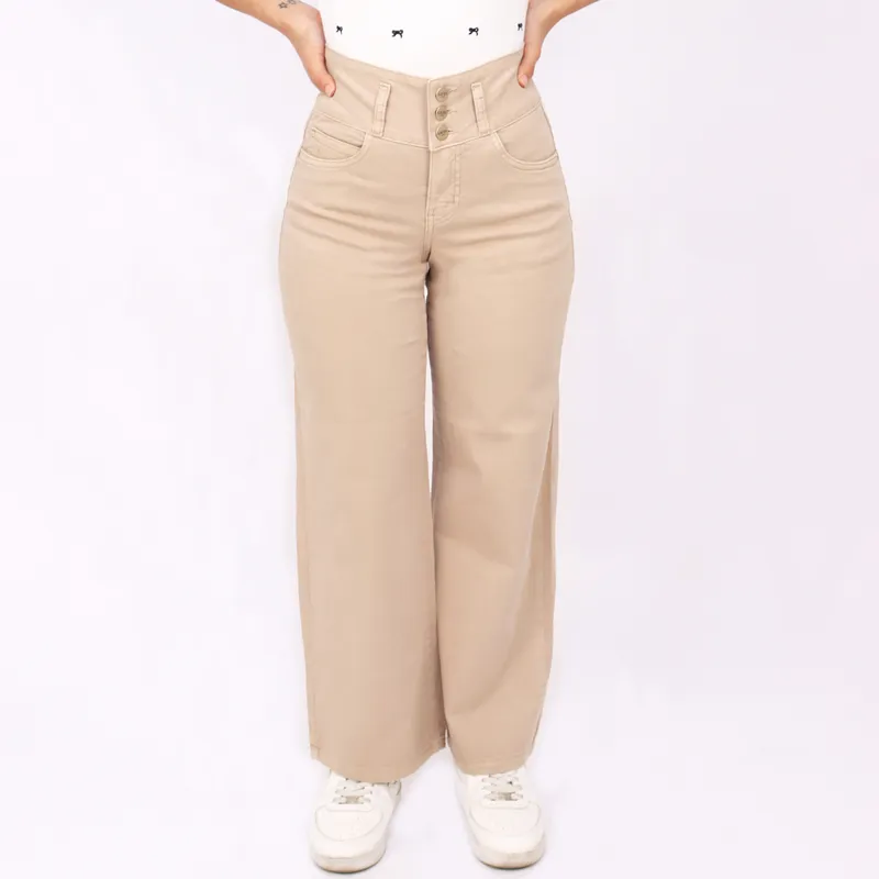 KAYRA POBLET - Jean Straight Tiro Alto Mujer Kayra Poblet