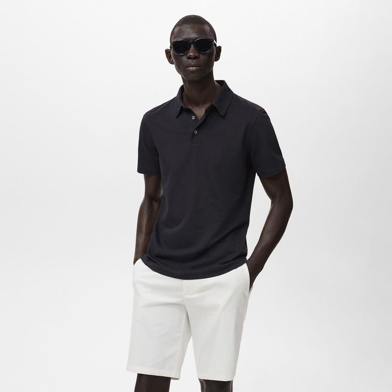 MANGO - Polo Slim Fit Algodón Piqué Hombre Man