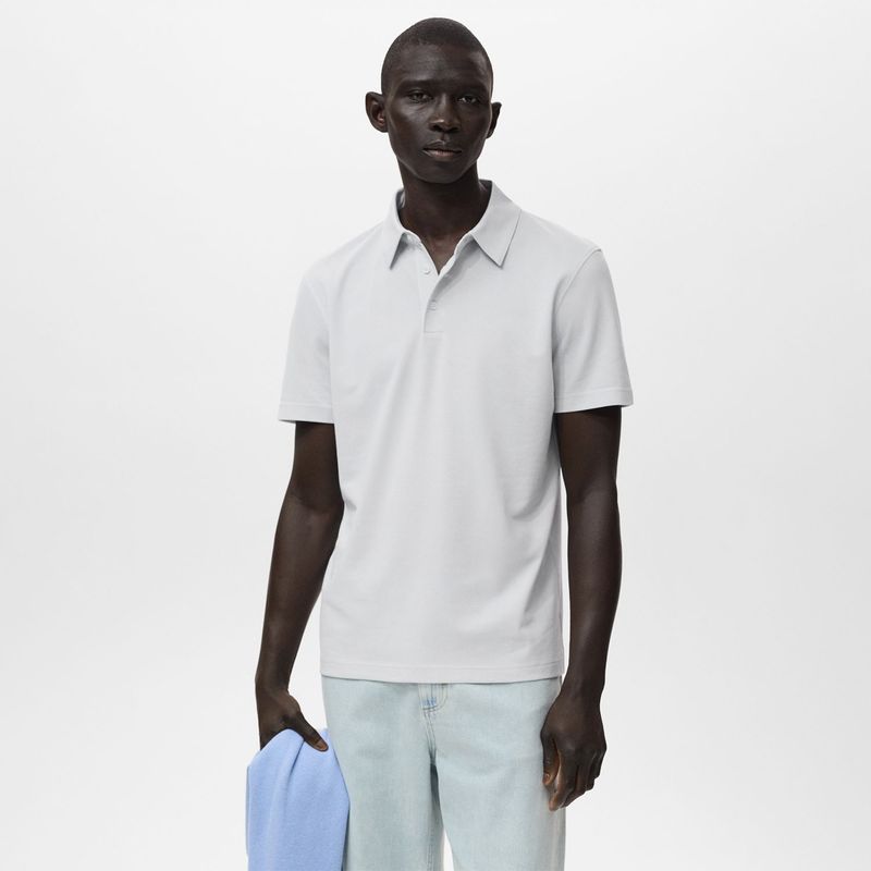 MANGO - Polo Slim Fit Algodón Piqué Hombre Man