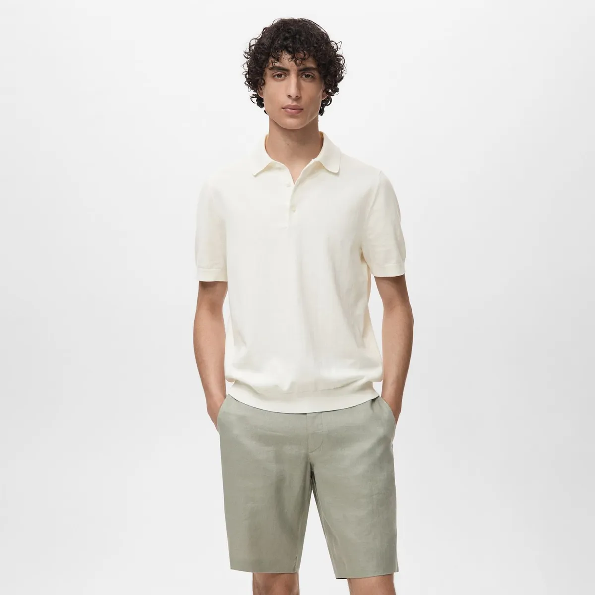 MANGO - Polo Slim Fit Punto Fino 100% Algodón Mango Man