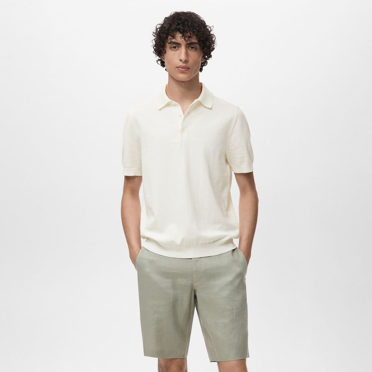 MANGO - Polo Slim Fit Punto Fino 100% Algodón Mango Man