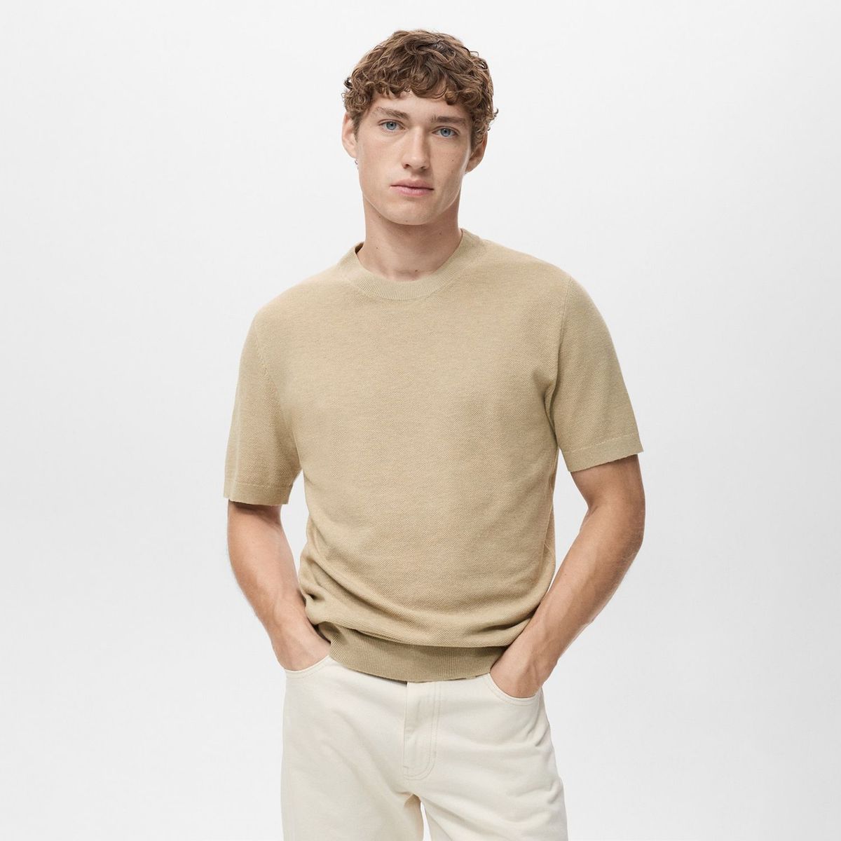 MANGO - Polo Regular Fit Punto Fino Hombre Man