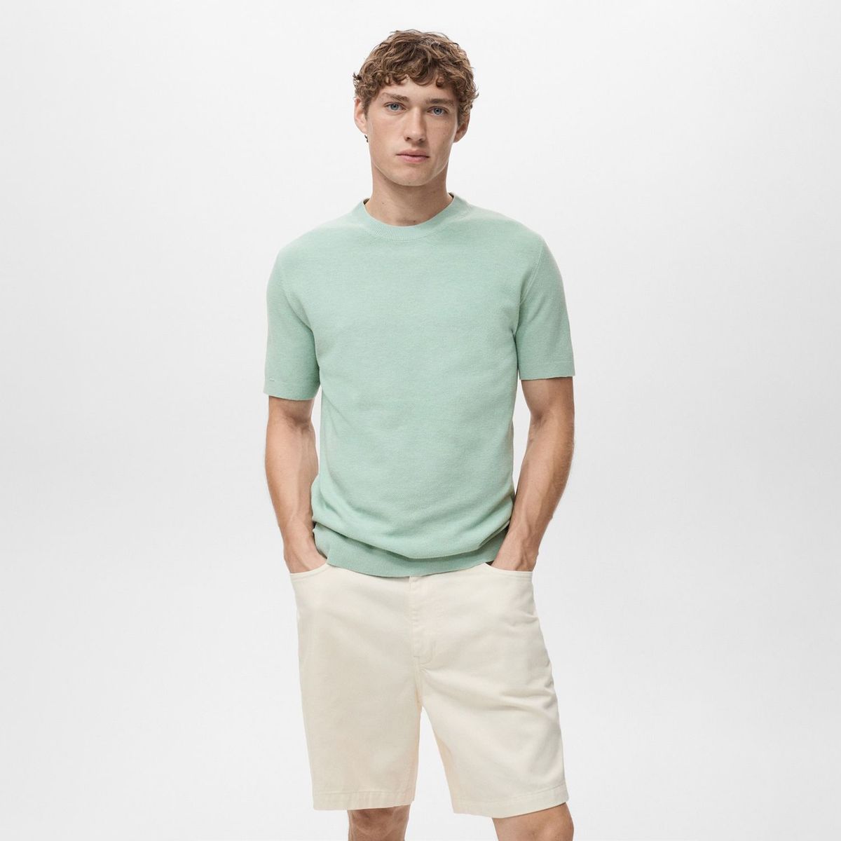 MANGO - Polo Regular Fit Punto Fino Hombre Man