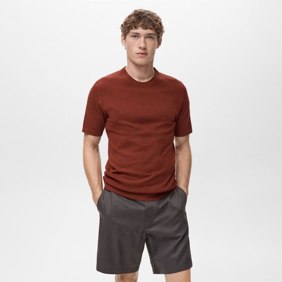 MANGO - Polo Regular Fit Punto Fino Hombre Man