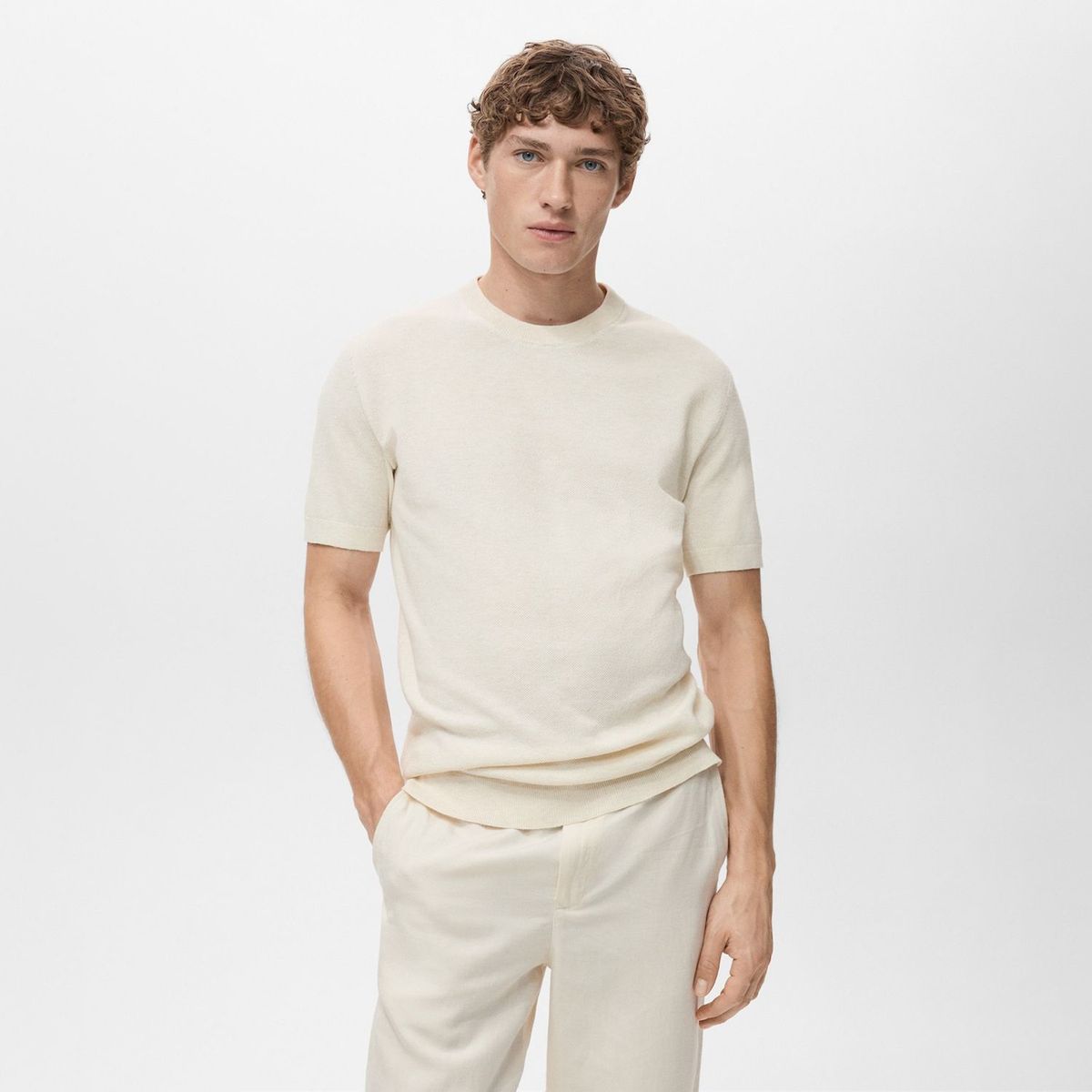 MANGO - Polo Regular Fit Punto Fino Hombre Man