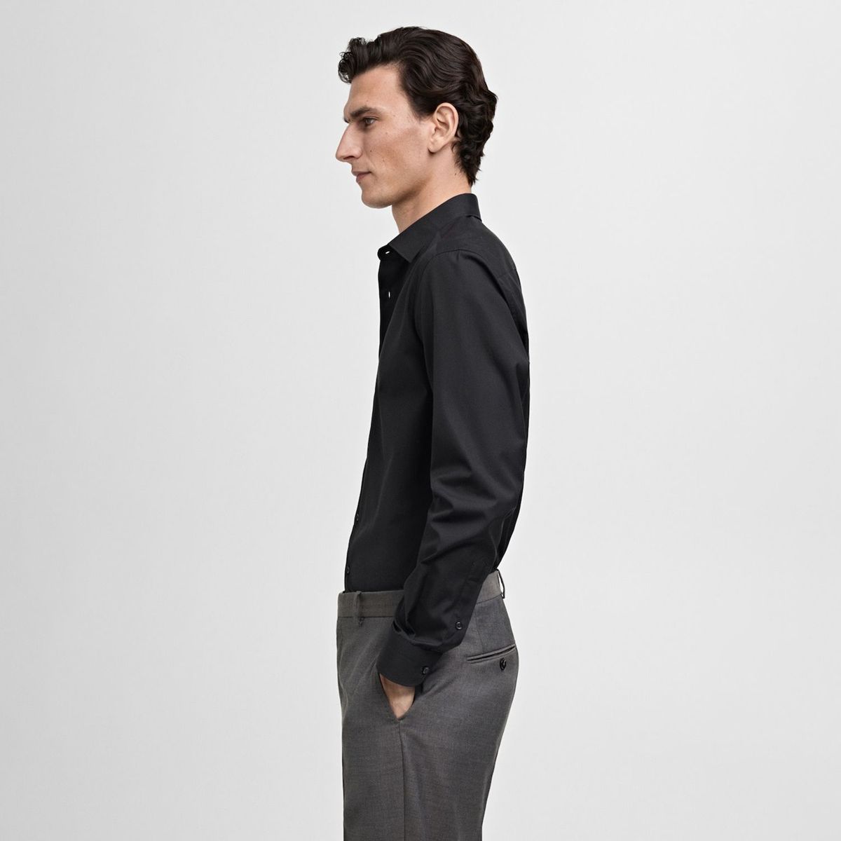 MANGO - Camisa 100% Algodón Slim Fit Hombre Man