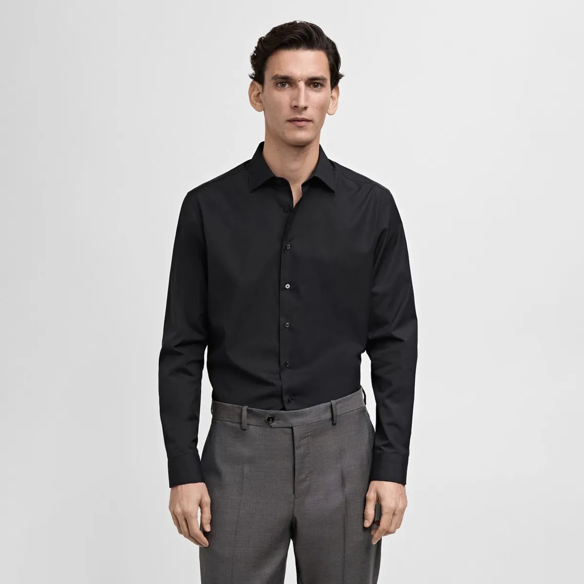 MANGO - Camisa 100% Algodón Slim Fit Mango Man