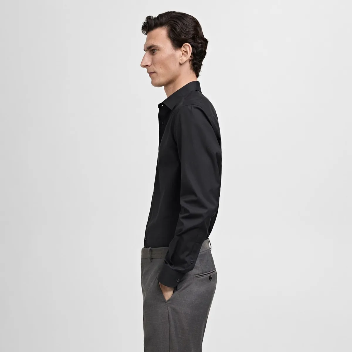 MANGO - Camisa 100% Algodón Slim Fit Mango Man