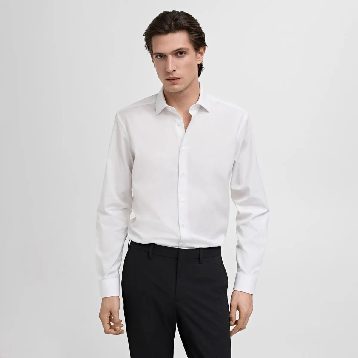 MANGO - Camisa 100% Algodón Slim Fit Mango Man