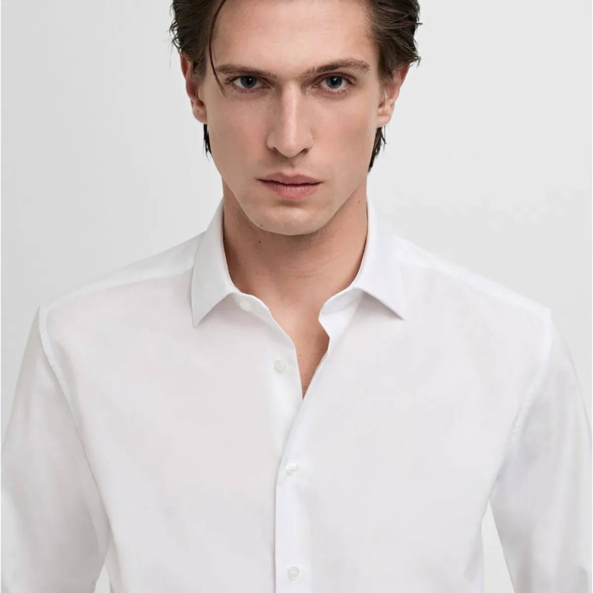 MANGO - Camisa 100% Algodón Slim Fit Mango Man