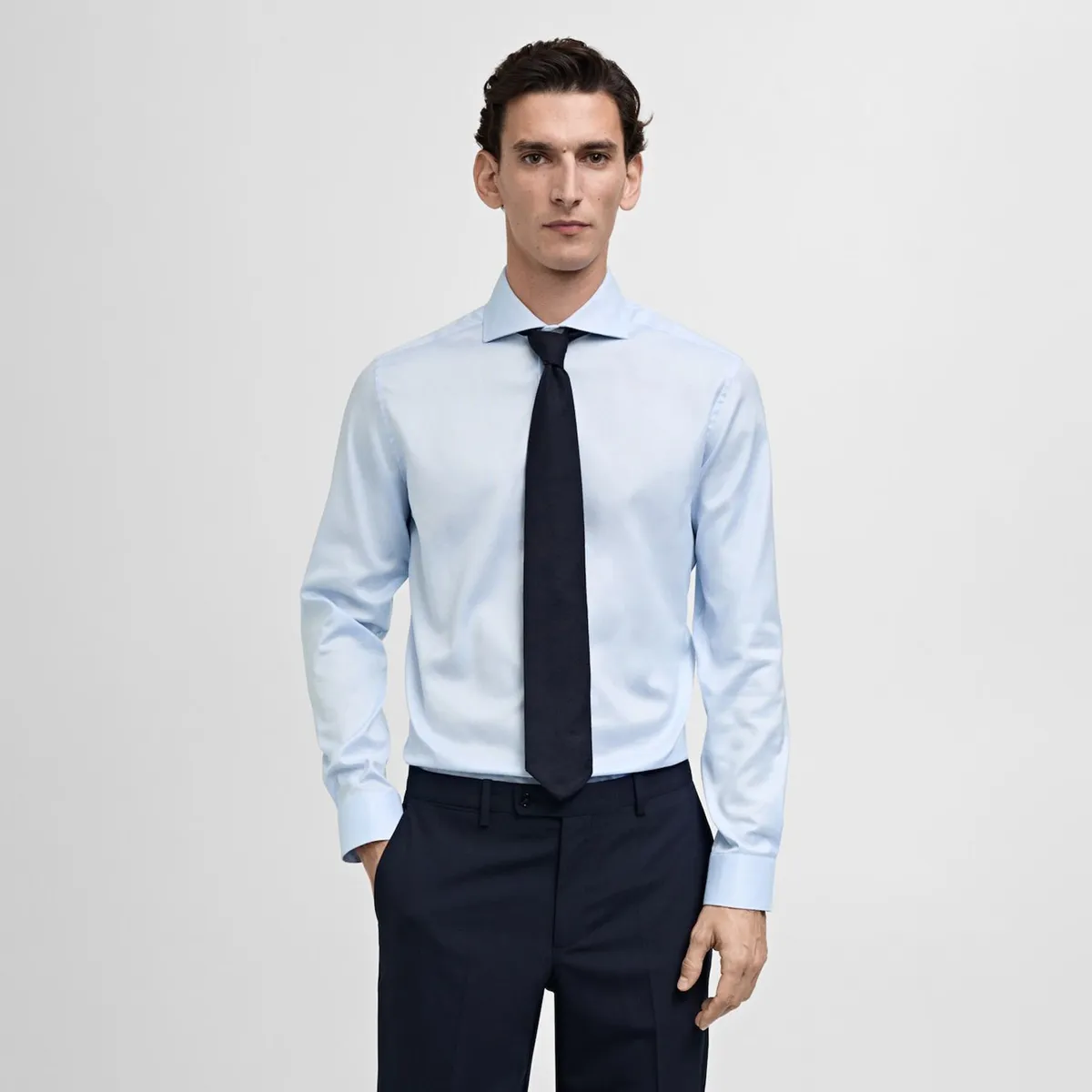 MANGO - Camisa 100% Algodón Slim Fit Mango Man