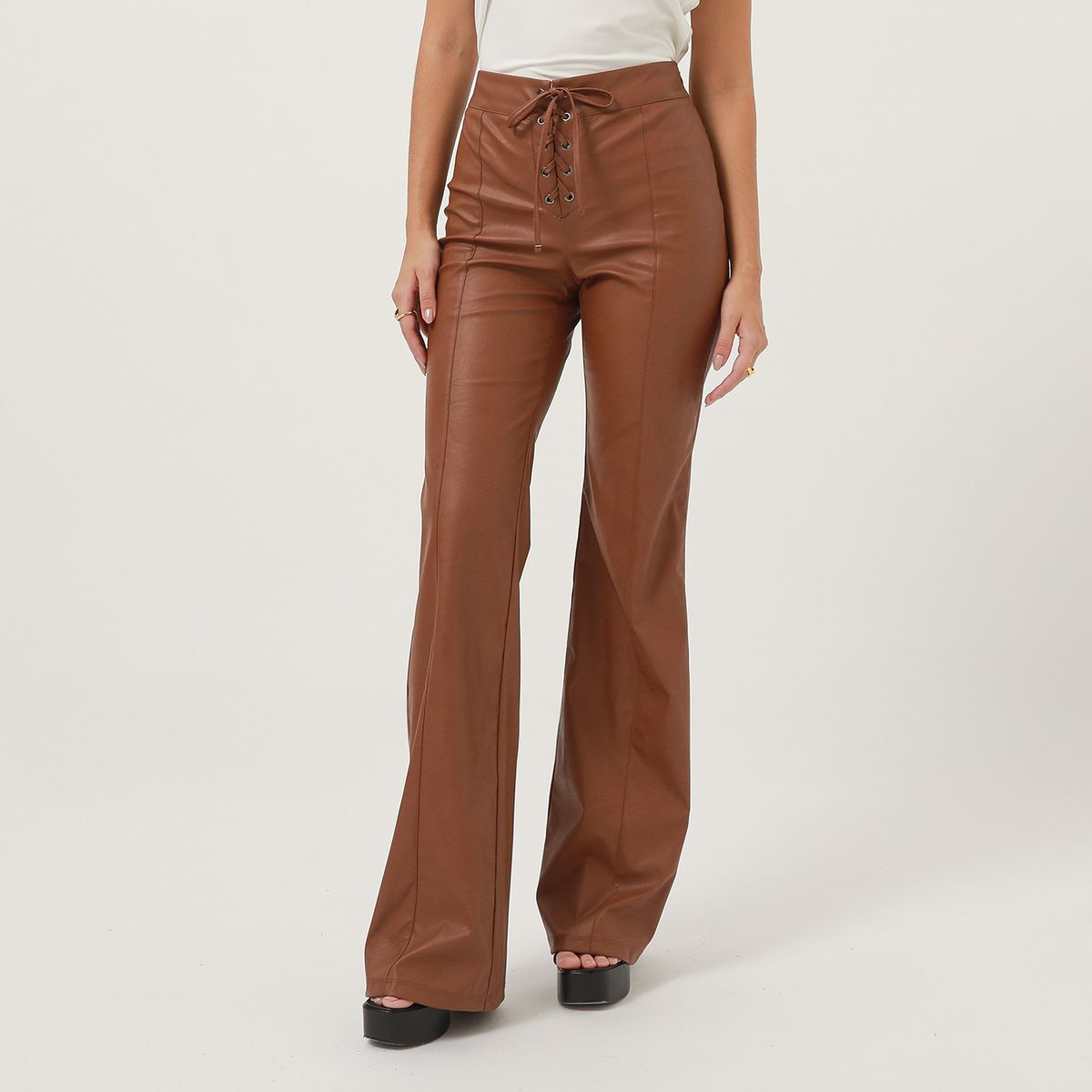 MOSSIMO - Pantalón Palazzo Tiro Alto Mujer Mossimo x Luana Barron