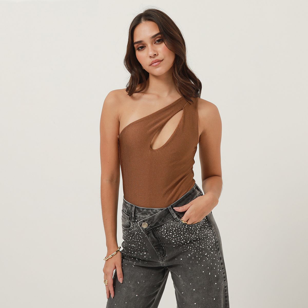 MOSSIMO - Body Asimétrico Mujer Mossimo x Luana Barron