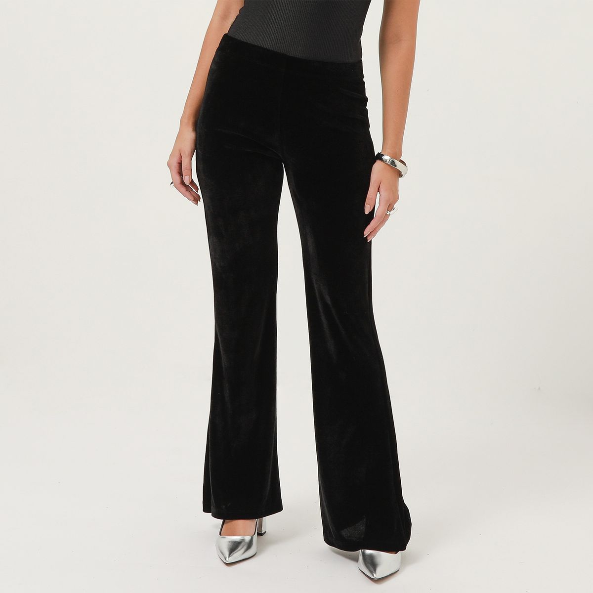 MOSSIMO - Pantalón Flare Tiro Ato Mujer Mossimo x Luana Barron