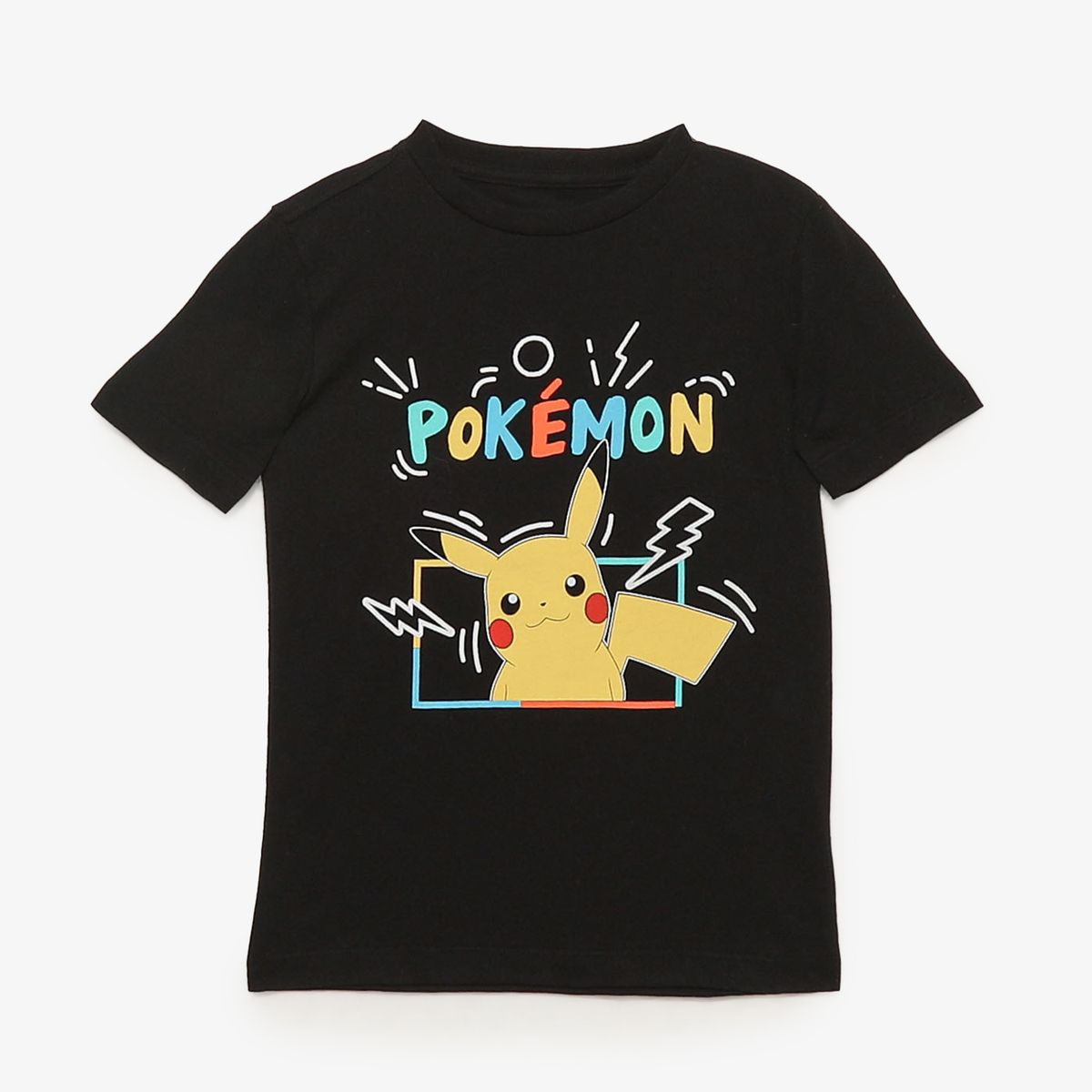 POKEMON - Polo Niño Manga Corta Algodón Pokemon Negro