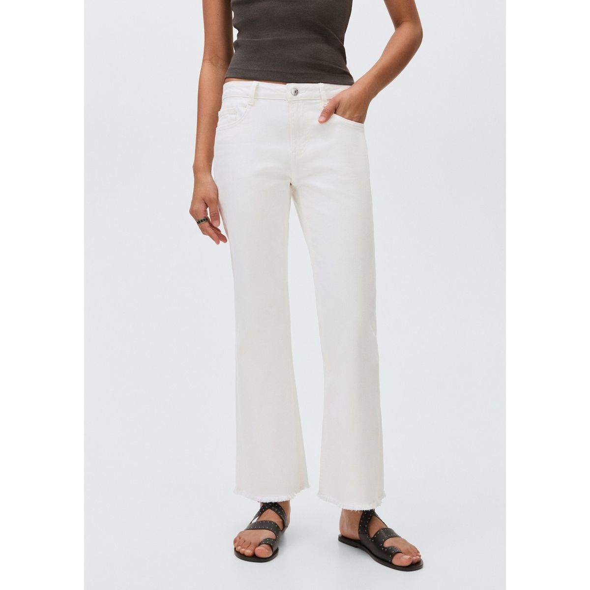 MANGO TEEN - Jean Flare Tiro Bajo Mujer Mango Teen