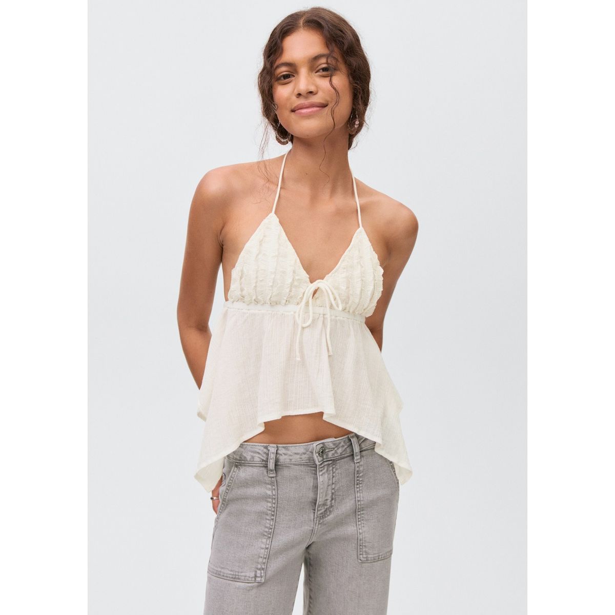 MANGO TEEN - Top Halter Mujer Mango