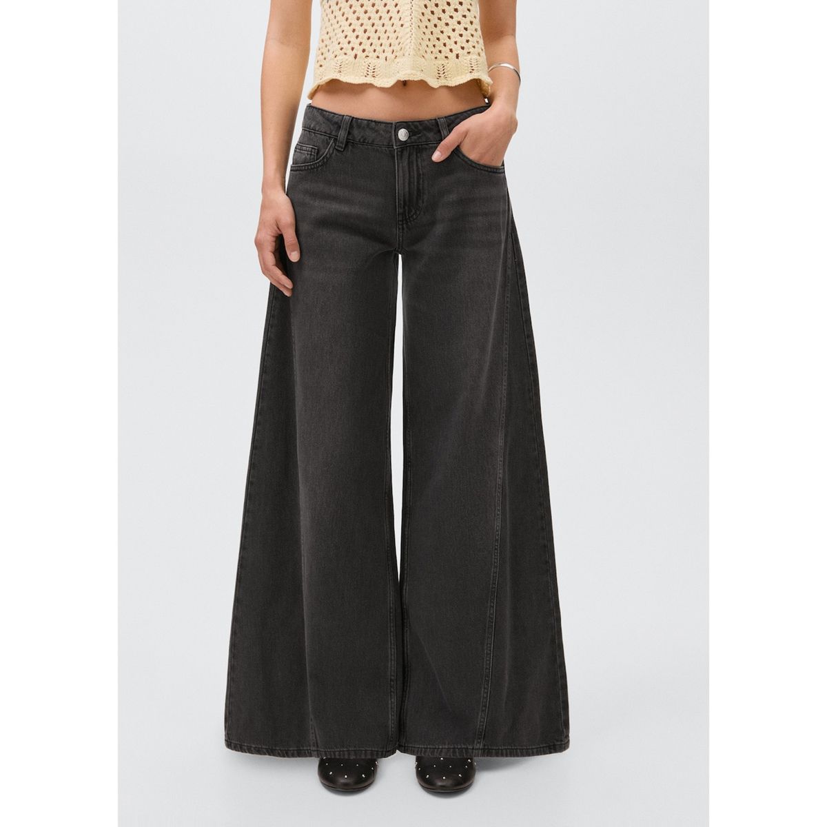 MANGO TEEN - Jean Wide Leg Mujer Mango Teen