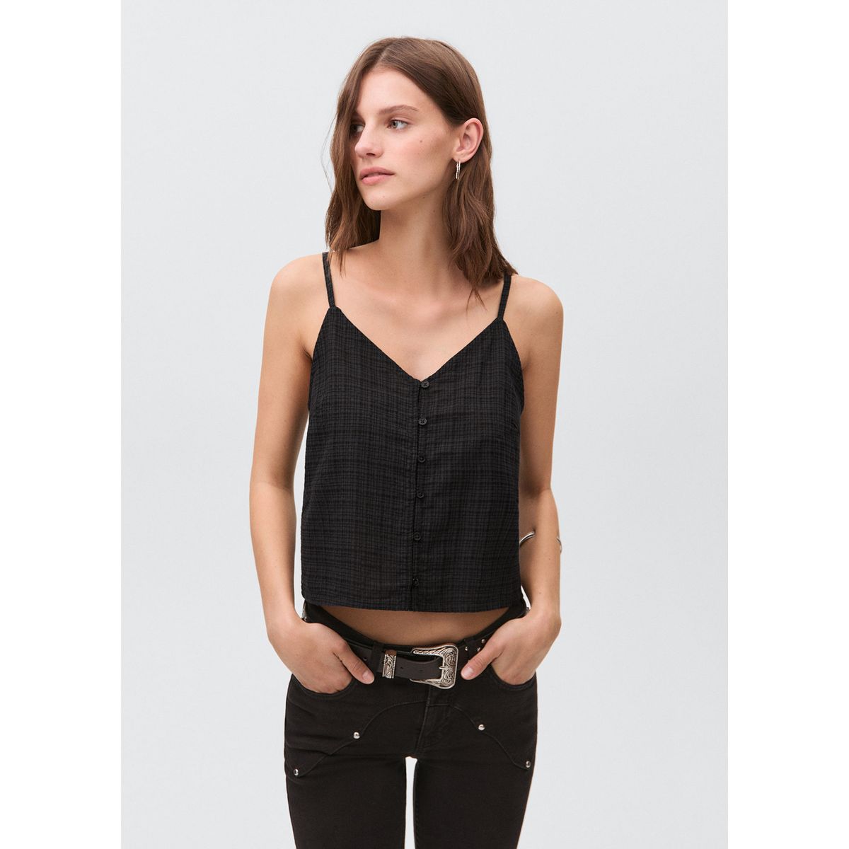 MANGO TEEN - Top Sin Mangas Mujer Mango Teen