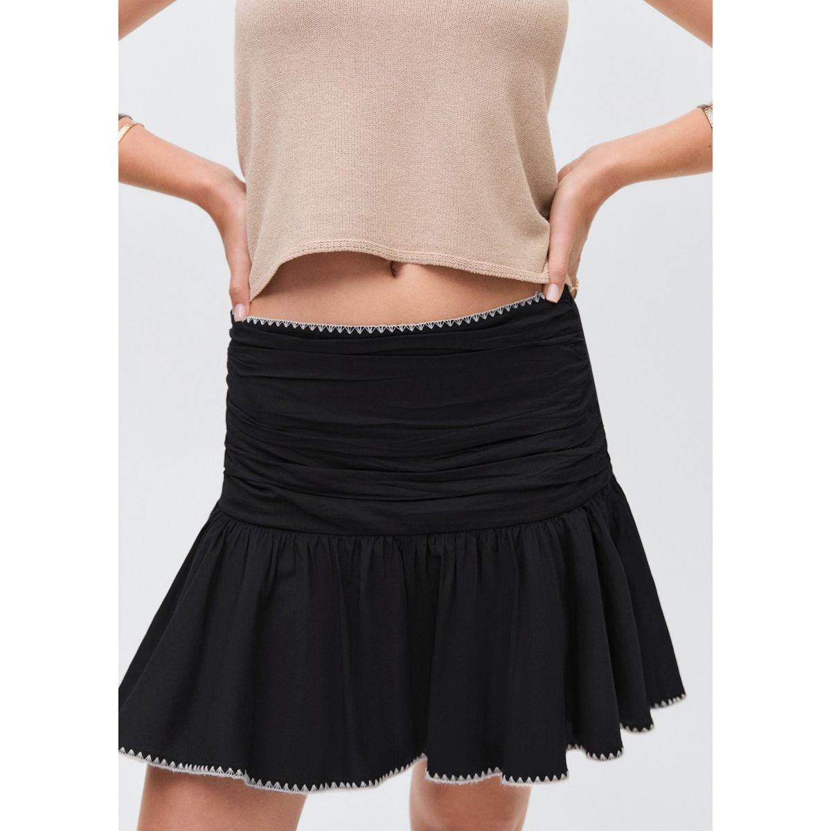 MANGO TEEN - Falda Corta Mujer Mango Teen