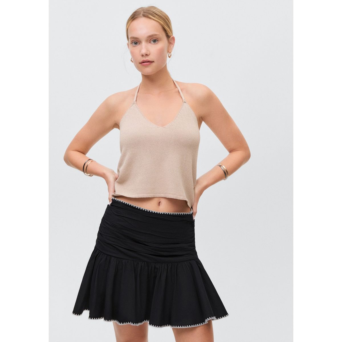 MANGO TEEN - Falda Corta Mujer Mango Teen