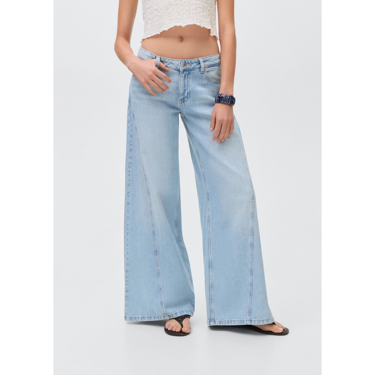 MANGO TEEN - Jean Wide Leg Mujer Mango Teen