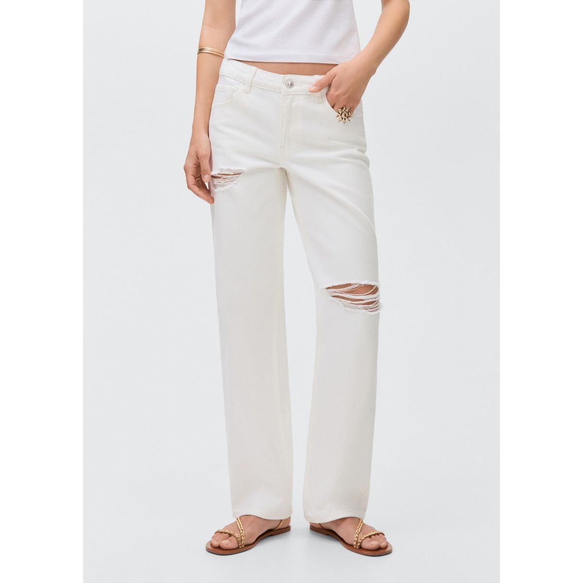 MANGO TEEN - Jean Straight Mujer Mango Teen