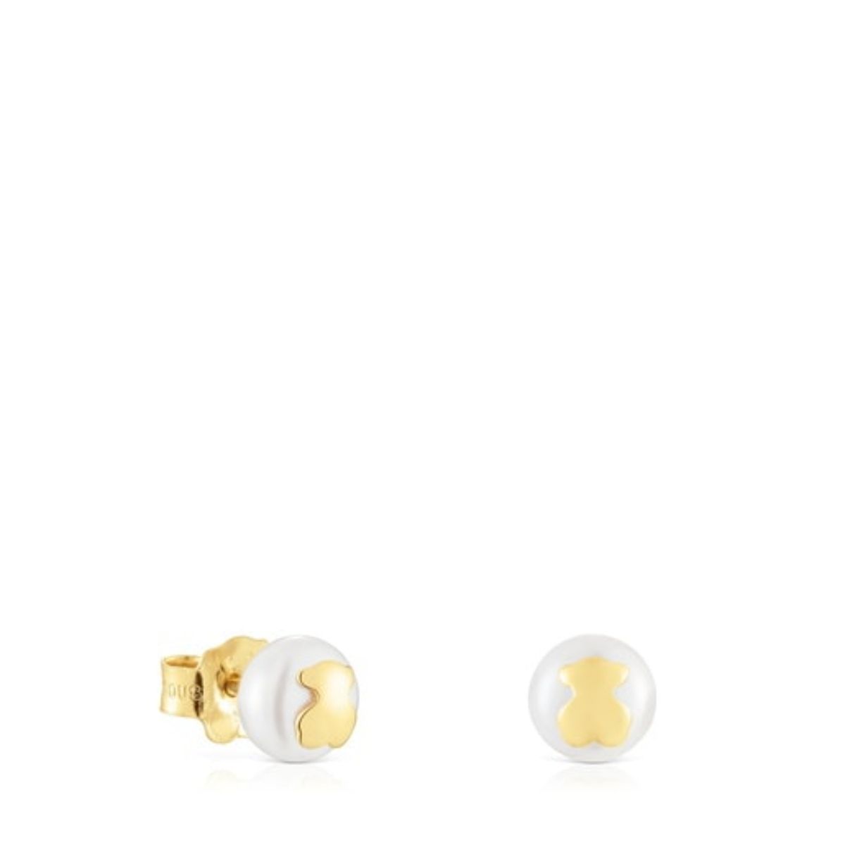 TOUS - Pendientes Oro 1 Ley Oso Perla 6 Mm