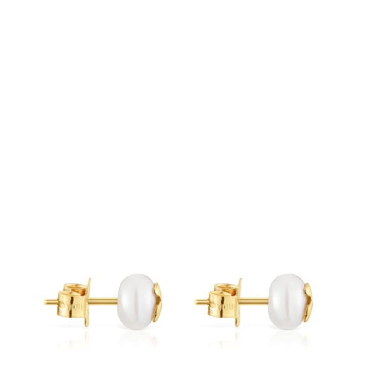 TOUS - Pendientes Oro 1 Ley Oso Perla 6 Mm