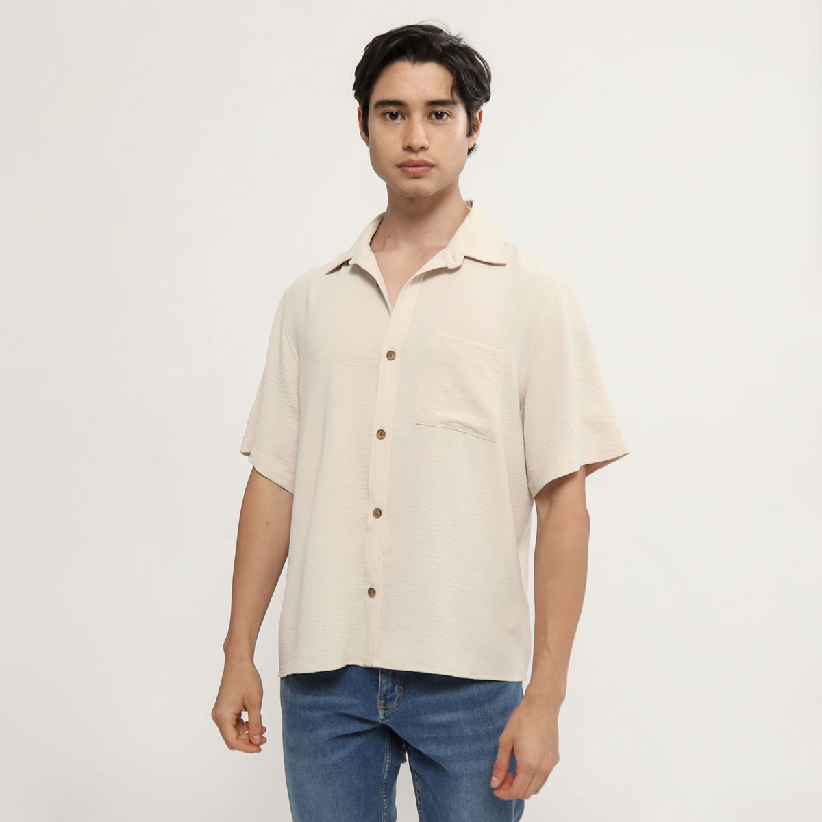 AMERICAN ABBEY - Camisa Boxy Fit Hombre American Abbey