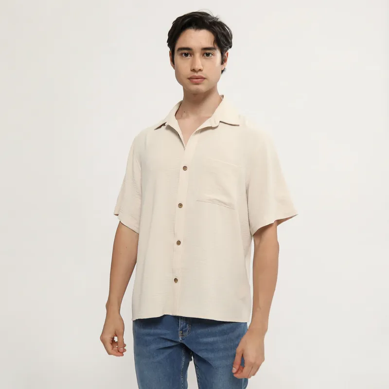 AMERICAN ABBEY - Camisa Boxy Fit Hombre American Abbey